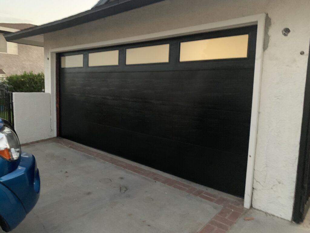 Modern Flushed Black with Frosted Windows