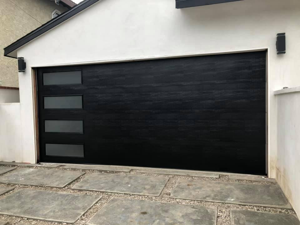 Modern Flushed Black with Frosted Windows