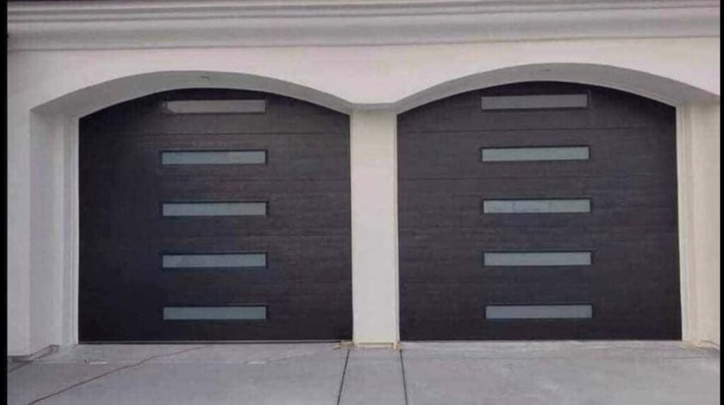 Modern Flushed Black with Frosted Windows