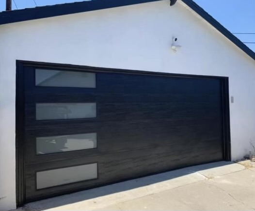 Modern Flushed Black with Frosted Windows