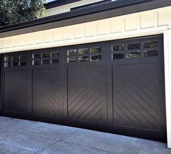 Custom Oak Wood Door with Windows